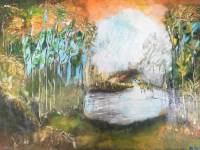 Amarnath Paradise Garden, 60 x 80 cm, acrylic on canvas, 2016